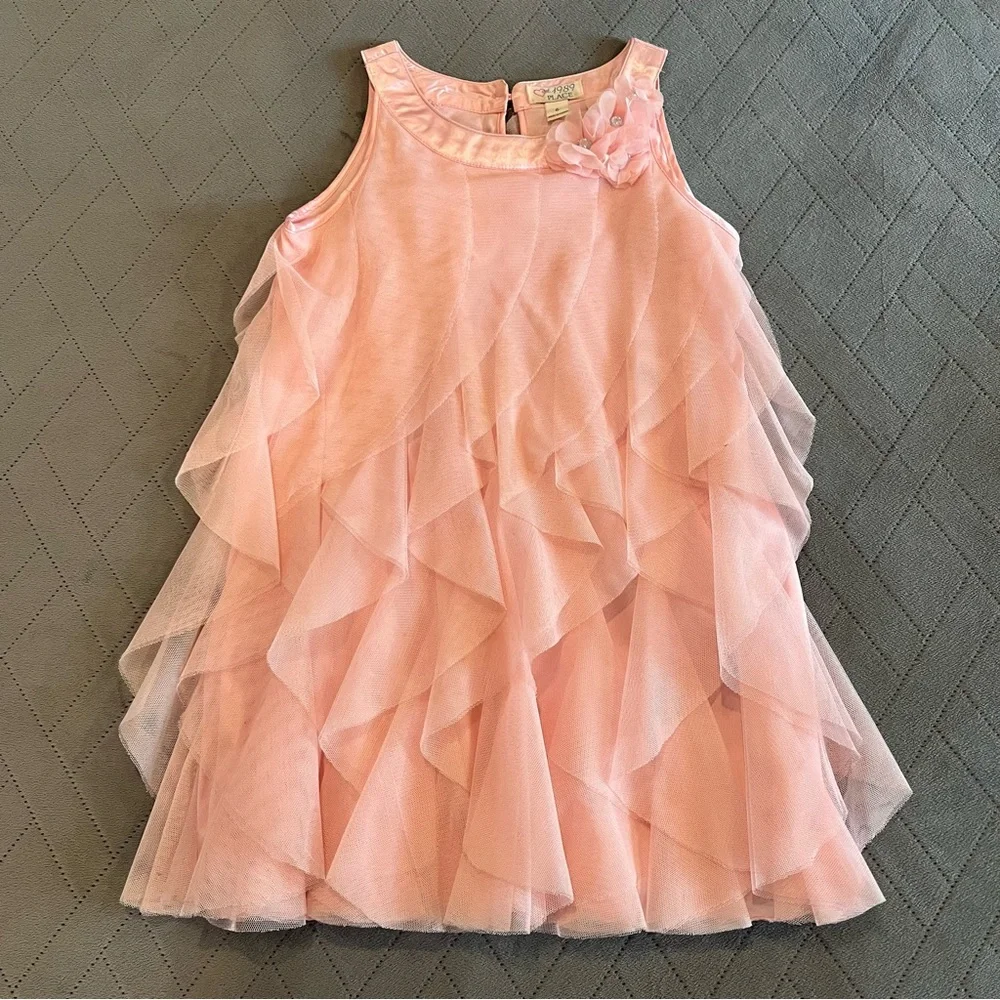 The Children’s Place Pink fancy Tulle Ruffle Dress